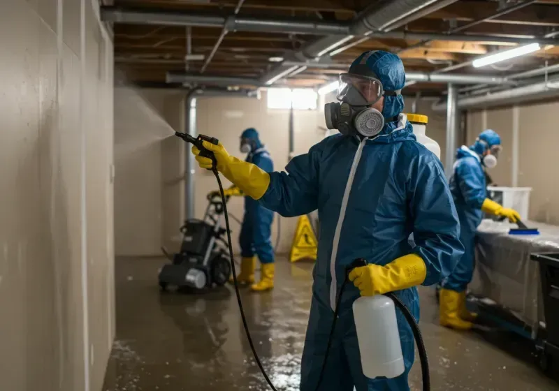 Basement Sanitization and Antimicrobial Treatment process in Midway, NC